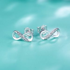 Women earrings 925 Silver Infinity earrings